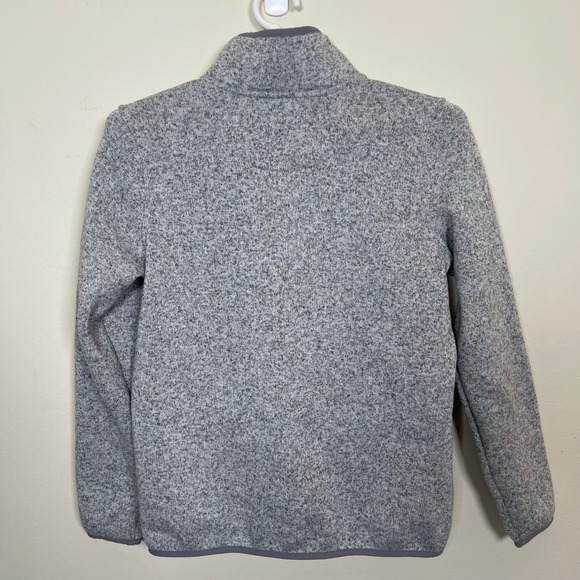 LL Bean Sweater Fleece Pullover Womens M 1/4 Snap Gray Pockets Logo 292726 - Picture 5 of 8